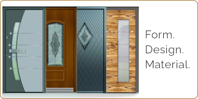 Haustüren mit Fokus auf Form, Design und Material – ästhetische Auswahl und Stilvielfalt - „Klicken für Design, Material und Form Ihrer Haustür